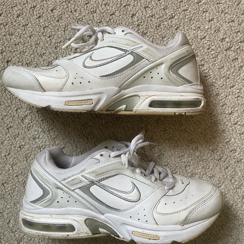 Nike White and Gray Athletic Shoes
